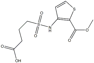 4-{[2-(methoxycarbonyl)thiophen-3-yl]sulfamoyl}butanoic acid 结构式