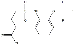 4-{[2-(trifluoromethoxy)phenyl]sulfamoyl}butanoic acid 结构式