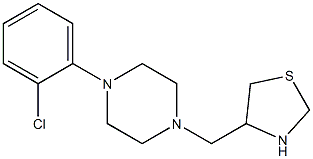 4-{[4-(2-chlorophenyl)piperazin-1-yl]methyl}-1,3-thiazolidine 结构式