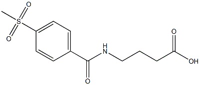 4-{[4-(methylsulfonyl)benzoyl]amino}butanoic acid 结构式