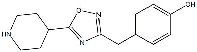 4-{[5-(piperidin-4-yl)-1,2,4-oxadiazol-3-yl]methyl}phenol 结构式