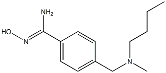 4-{[butyl(methyl)amino]methyl}-N'-hydroxybenzenecarboximidamide 结构式