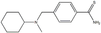 4-{[cyclohexyl(methyl)amino]methyl}benzenecarbothioamide 结构式
