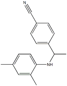 4-{1-[(2,4-dimethylphenyl)amino]ethyl}benzonitrile 结构式