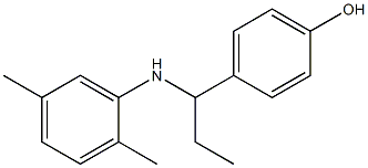 4-{1-[(2,5-dimethylphenyl)amino]propyl}phenol 结构式