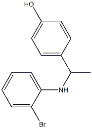 4-{1-[(2-bromophenyl)amino]ethyl}phenol 结构式