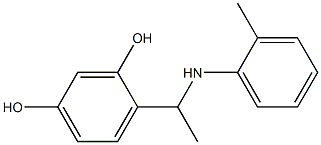 4-{1-[(2-methylphenyl)amino]ethyl}benzene-1,3-diol 结构式