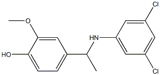 4-{1-[(3,5-dichlorophenyl)amino]ethyl}-2-methoxyphenol 结构式