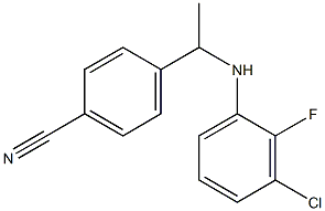 4-{1-[(3-chloro-2-fluorophenyl)amino]ethyl}benzonitrile 结构式