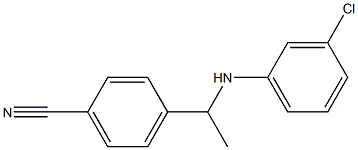 4-{1-[(3-chlorophenyl)amino]ethyl}benzonitrile 结构式