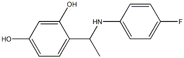 4-{1-[(4-fluorophenyl)amino]ethyl}benzene-1,3-diol 结构式