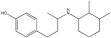 4-{3-[(2,3-dimethylcyclohexyl)amino]butyl}phenol 结构式