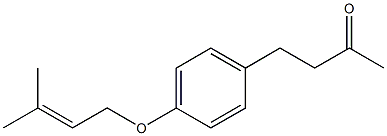 4-{4-[(3-methylbut-2-en-1-yl)oxy]phenyl}butan-2-one 结构式