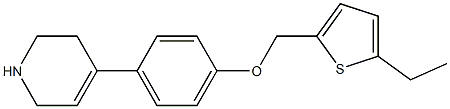 4-{4-[(5-ethylthiophen-2-yl)methoxy]phenyl}-1,2,3,6-tetrahydropyridine 结构式