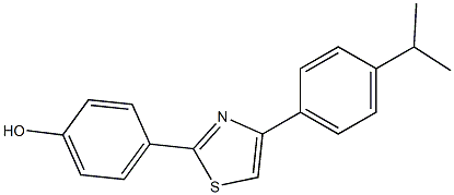 4-{4-[4-(propan-2-yl)phenyl]-1,3-thiazol-2-yl}phenol 结构式