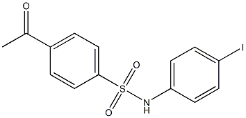 4-acetyl-N-(4-iodophenyl)benzene-1-sulfonamide 结构式