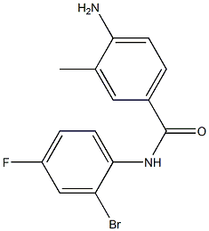 4-amino-N-(2-bromo-4-fluorophenyl)-3-methylbenzamide 结构式