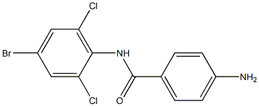 4-amino-N-(4-bromo-2,6-dichlorophenyl)benzamide 结构式