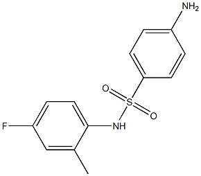 4-amino-N-(4-fluoro-2-methylphenyl)benzenesulfonamide 结构式