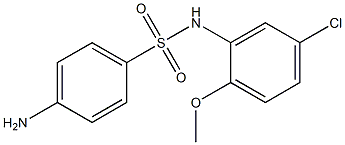 4-amino-N-(5-chloro-2-methoxyphenyl)benzene-1-sulfonamide 结构式