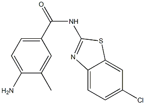 4-amino-N-(6-chloro-1,3-benzothiazol-2-yl)-3-methylbenzamide 结构式