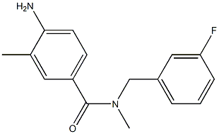 4-amino-N-[(3-fluorophenyl)methyl]-N,3-dimethylbenzamide 结构式