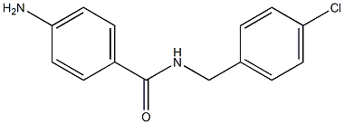 4-amino-N-[(4-chlorophenyl)methyl]benzamide 结构式