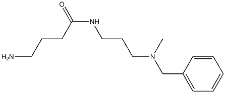 4-amino-N-{3-[benzyl(methyl)amino]propyl}butanamide 结构式