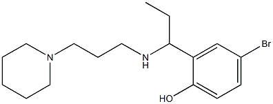 4-bromo-2-(1-{[3-(piperidin-1-yl)propyl]amino}propyl)phenol 结构式