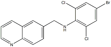 4-bromo-2,6-dichloro-N-(quinolin-6-ylmethyl)aniline 结构式