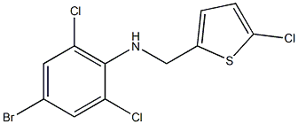 4-bromo-2,6-dichloro-N-[(5-chlorothiophen-2-yl)methyl]aniline 结构式