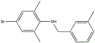 4-bromo-2,6-dimethyl-N-[(3-methylphenyl)methyl]aniline 结构式