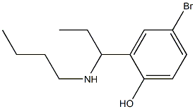 4-bromo-2-[1-(butylamino)propyl]phenol 结构式