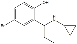 4-bromo-2-[1-(cyclopropylamino)propyl]phenol 结构式