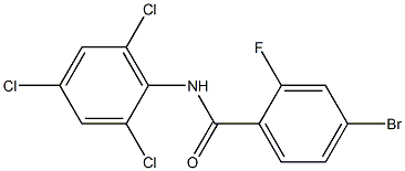 4-bromo-2-fluoro-N-(2,4,6-trichlorophenyl)benzamide 结构式