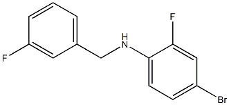 4-bromo-2-fluoro-N-[(3-fluorophenyl)methyl]aniline 结构式