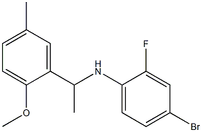 4-bromo-2-fluoro-N-[1-(2-methoxy-5-methylphenyl)ethyl]aniline 结构式