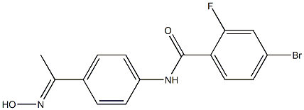 4-bromo-2-fluoro-N-{4-[1-(hydroxyimino)ethyl]phenyl}benzamide 结构式