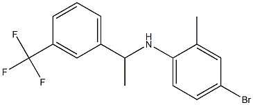4-bromo-2-methyl-N-{1-[3-(trifluoromethyl)phenyl]ethyl}aniline 结构式