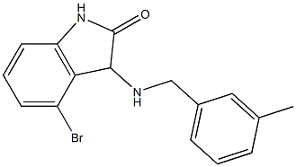 4-bromo-3-{[(3-methylphenyl)methyl]amino}-2,3-dihydro-1H-indol-2-one 结构式
