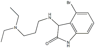 4-bromo-3-{[3-(diethylamino)propyl]amino}-2,3-dihydro-1H-indol-2-one 结构式