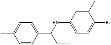 4-bromo-3-methyl-N-[1-(4-methylphenyl)propyl]aniline 结构式