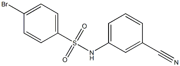 4-bromo-N-(3-cyanophenyl)benzenesulfonamide 结构式