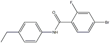 4-bromo-N-(4-ethylphenyl)-2-fluorobenzamide 结构式