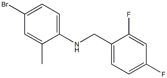 4-bromo-N-[(2,4-difluorophenyl)methyl]-2-methylaniline 结构式