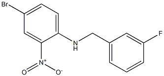 4-bromo-N-[(3-fluorophenyl)methyl]-2-nitroaniline 结构式