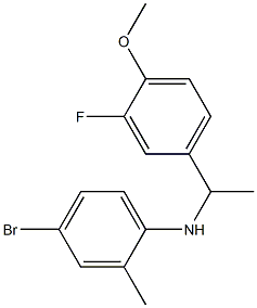 4-bromo-N-[1-(3-fluoro-4-methoxyphenyl)ethyl]-2-methylaniline 结构式