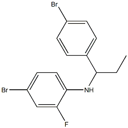 4-bromo-N-[1-(4-bromophenyl)propyl]-2-fluoroaniline 结构式