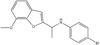 4-bromo-N-[1-(7-methoxy-1-benzofuran-2-yl)ethyl]aniline 结构式