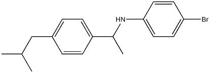 4-bromo-N-{1-[4-(2-methylpropyl)phenyl]ethyl}aniline 结构式